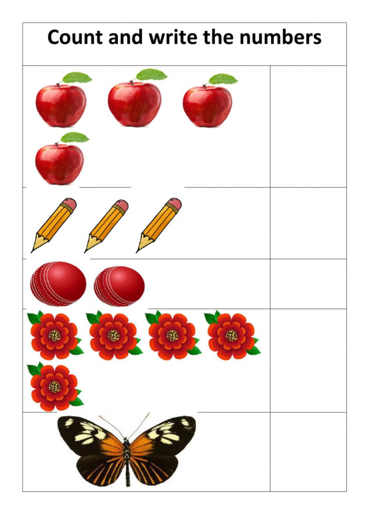 1 5 Number Counting Worksheet