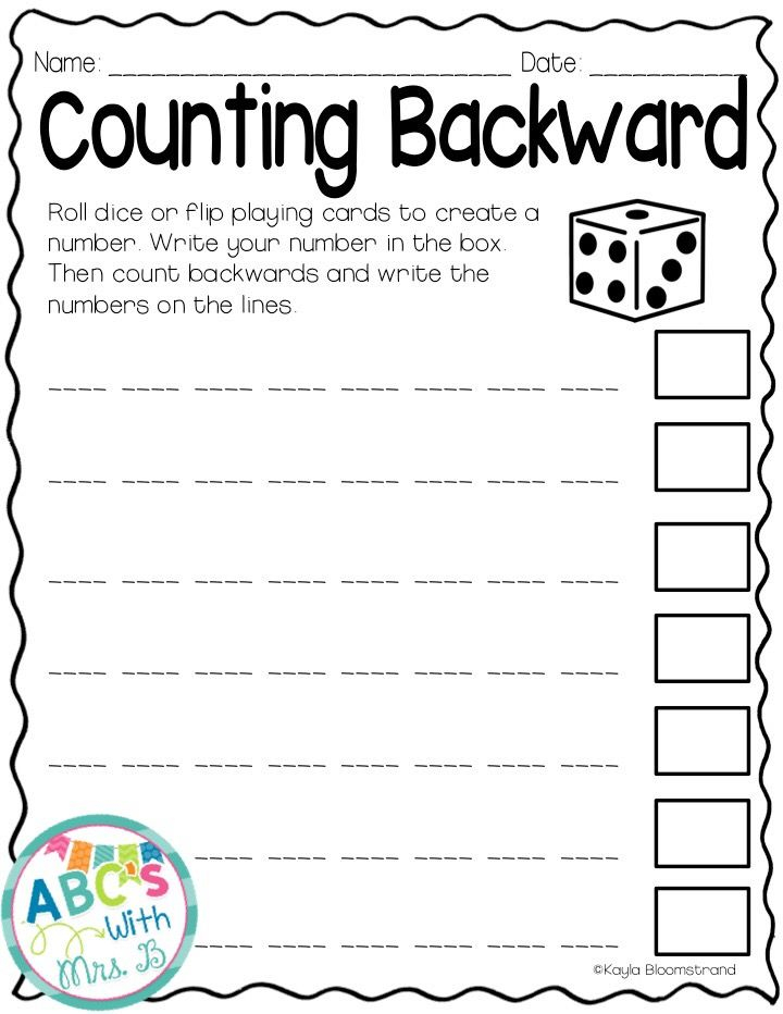 103 Best Math Images On Pinterest Counting Backwards Math Activities