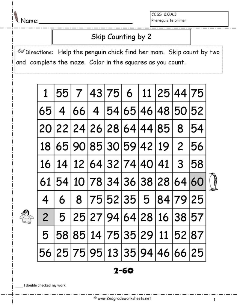 5 Free Math Worksheets Second Grade 2 Skip Counting Skip Counting By 20 