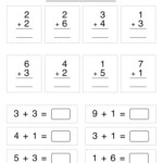 Addition Worksheets For Grade 1 With Answer Key