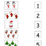 Christmas Counting 1 5 Worksheet