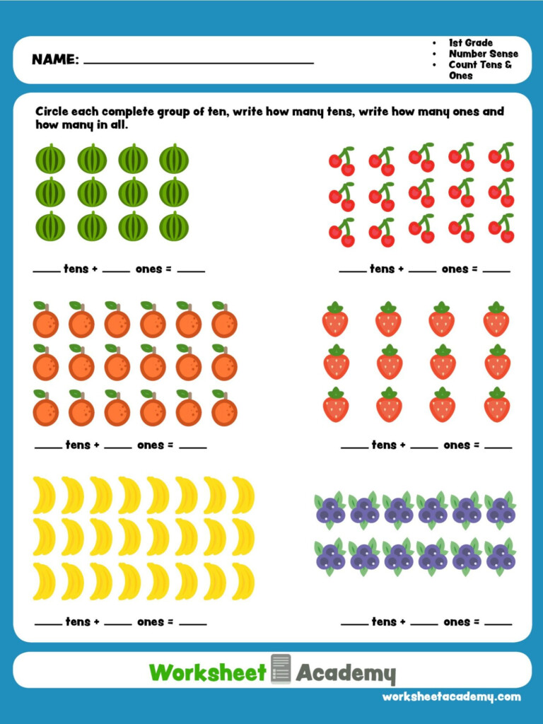 Circle Groups Of Ten Worksheet Printable Worksheet Template