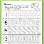 Count And Color Worksheets 11 To 20 Color Worksheets Kids Math