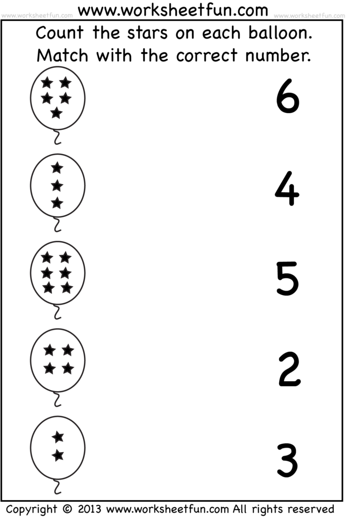 Count And Match One Worksheet FREE Printable Worksheets Worksheetfun