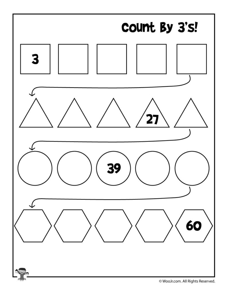 Count By 3 s Worksheet Woo Jr Kids Activities Children s Publishing