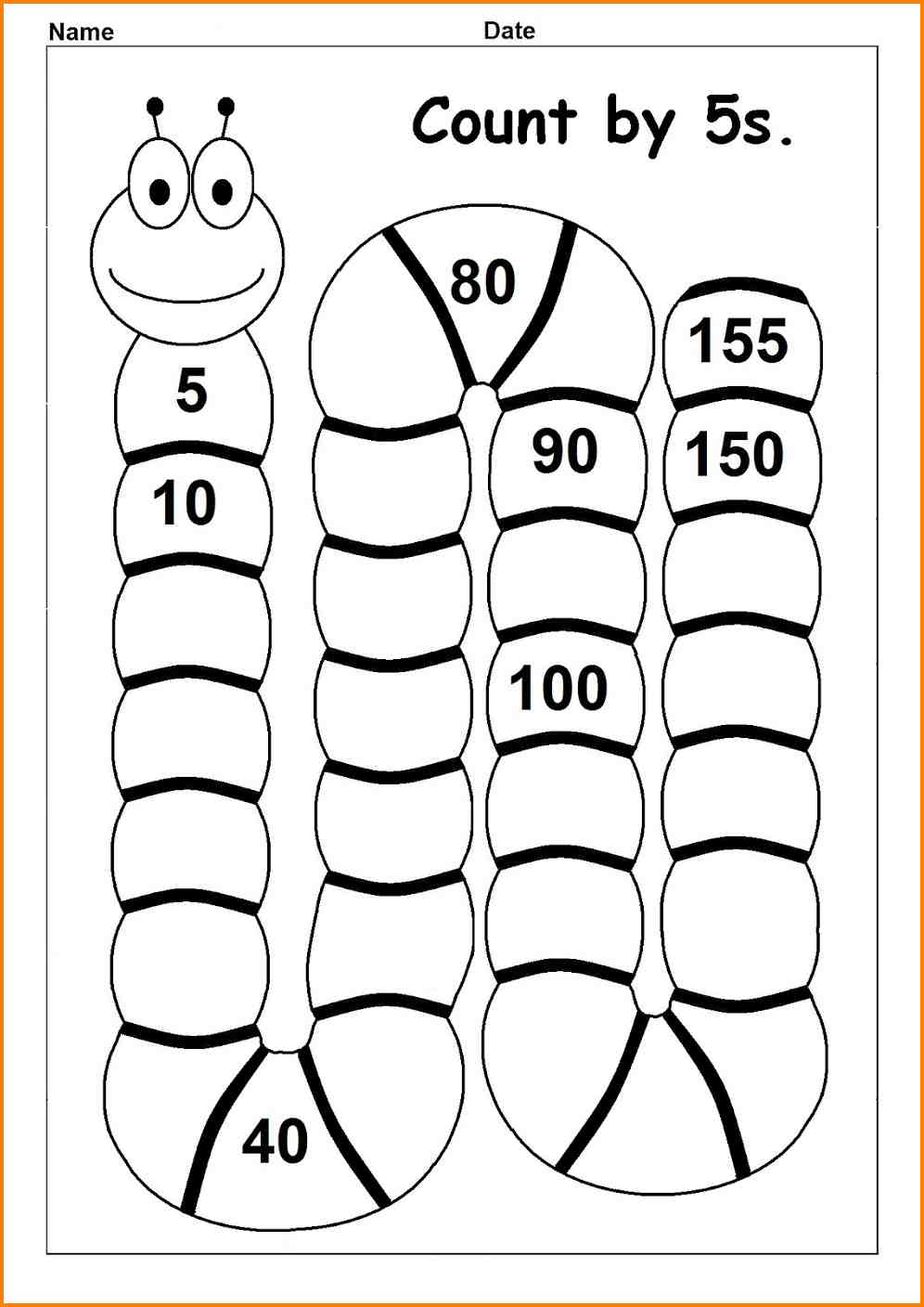 Count By 5s Worksheet Images Worksheets Samples