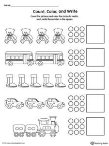 Count Color And Write Numbers 1 5 MyTeachingStation ...