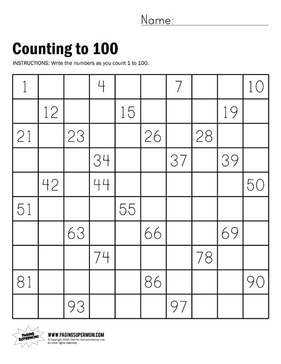 Count To 100 With Help Counting To 100 Math Pages Counting For Kids