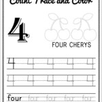 Count Trace And Color Worksheets Numbers 1 20 Great Activity Etsy In