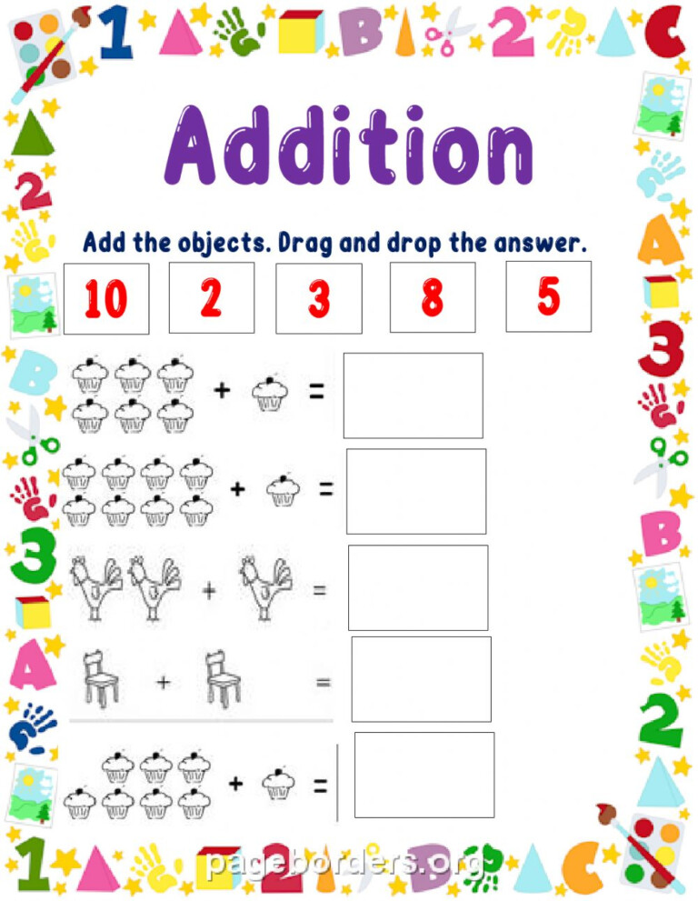 Counting Addition Worksheet - CountingWorksheets.com