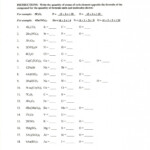 Counting Atoms Worksheet Answers