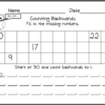 Counting Backwards 1st Grade Math Worksheets Kindergarten Math