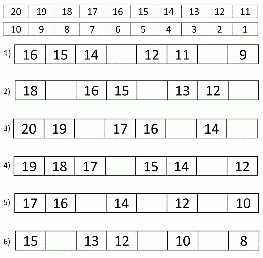 Counting Backwards From 20 Worksheets Counting Backwards 1st Grade 