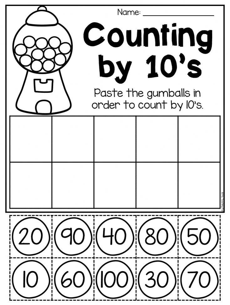 Counting By 10 s Worksheet Kindergarten Place Value Pack This Packet 