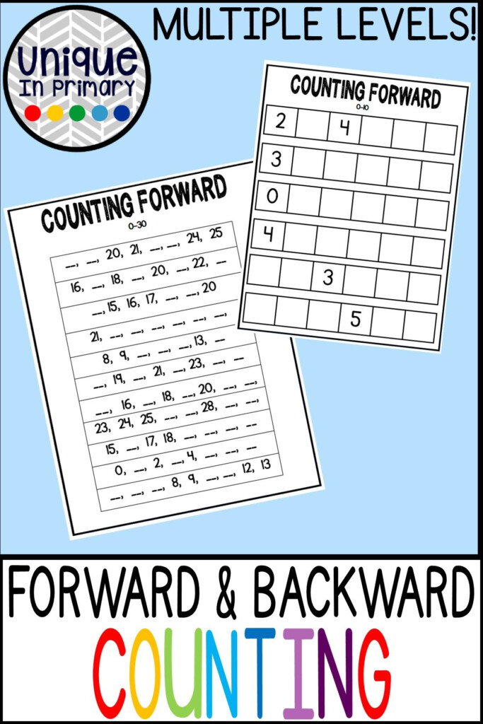 Counting Forward Backward Worksheets Differentiated 0 10 0 20 0 