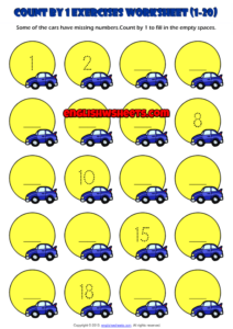 Forward Counting 1 To 20 Worksheet - CountingWorksheets.com