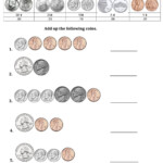 Counting Mixed Coins 1 Worksheet