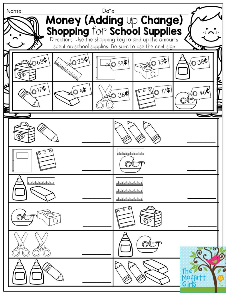 Counting Money Printable Worksheets Money Adding Up Change Money 