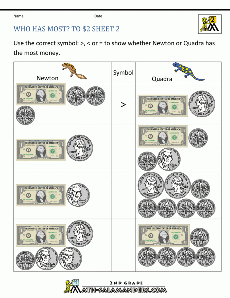 Counting Money Worksheets For 2nd Grade Make Money 500 Printable 