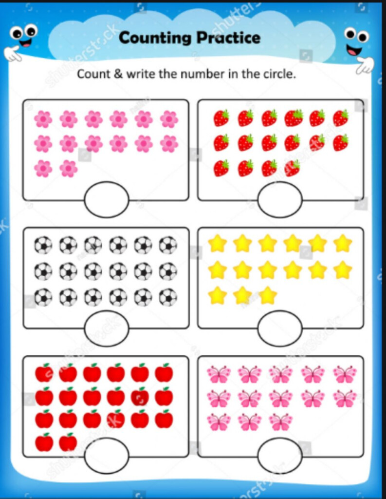 Counting Numbers One To One Corresponding Worksheet