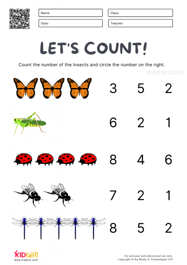 Counting Numbers Worksheet For Kids 1 10 Kidpid