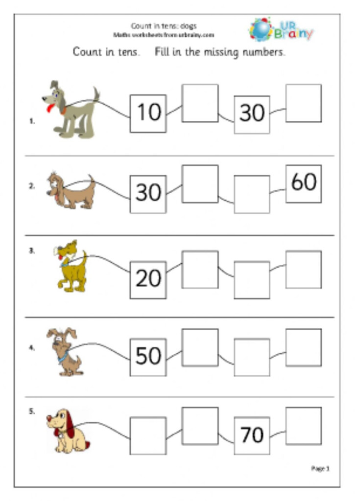 Counting On In 10s Worksheet