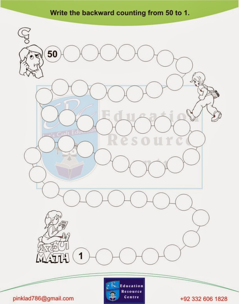 Education Resource Centre Backward Counting 50 1