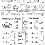 First Grade Morning Work Freebie For Back To School Beginning Of The