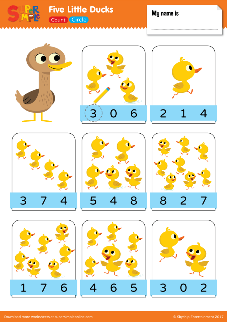 Five Little Ducks Count Circle Super Simple Super Simple Songs 