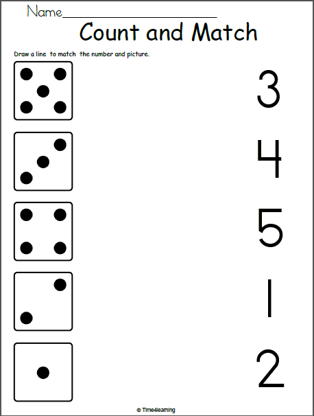 Free Math Worksheet For Kindergarten Match 1 To 5 Made By Teachers