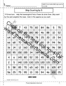 Free Skip Counting Worksheets - CountingWorksheets.com