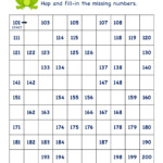 Grade 1 Math Number Worksheets Skip Counting By 1