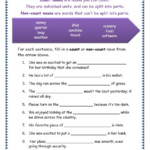 Grade 3 Grammar Topic 12 Count And Noncount Nouns Worksheets Lets