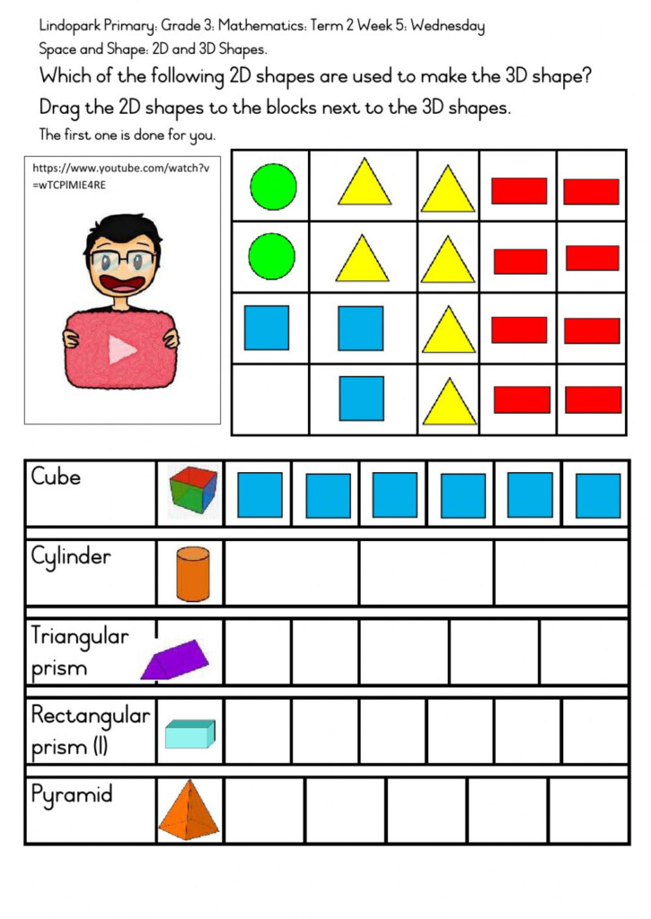 Grade 3 Mathematics Term 2 Week 5 Shapes Wednesday Worksheet 3 Worksheet