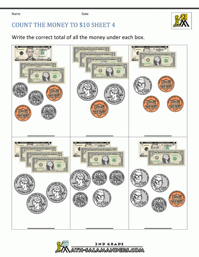 Grade Coin Worksheets Free Printable Money Math For 3rd Making Money 