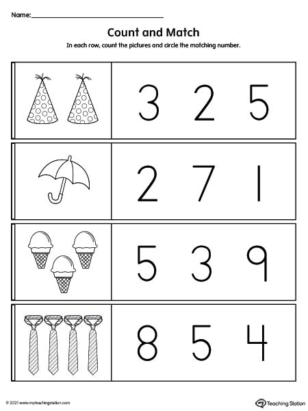 Kindergarten Printable Worksheets MyTeachingStation