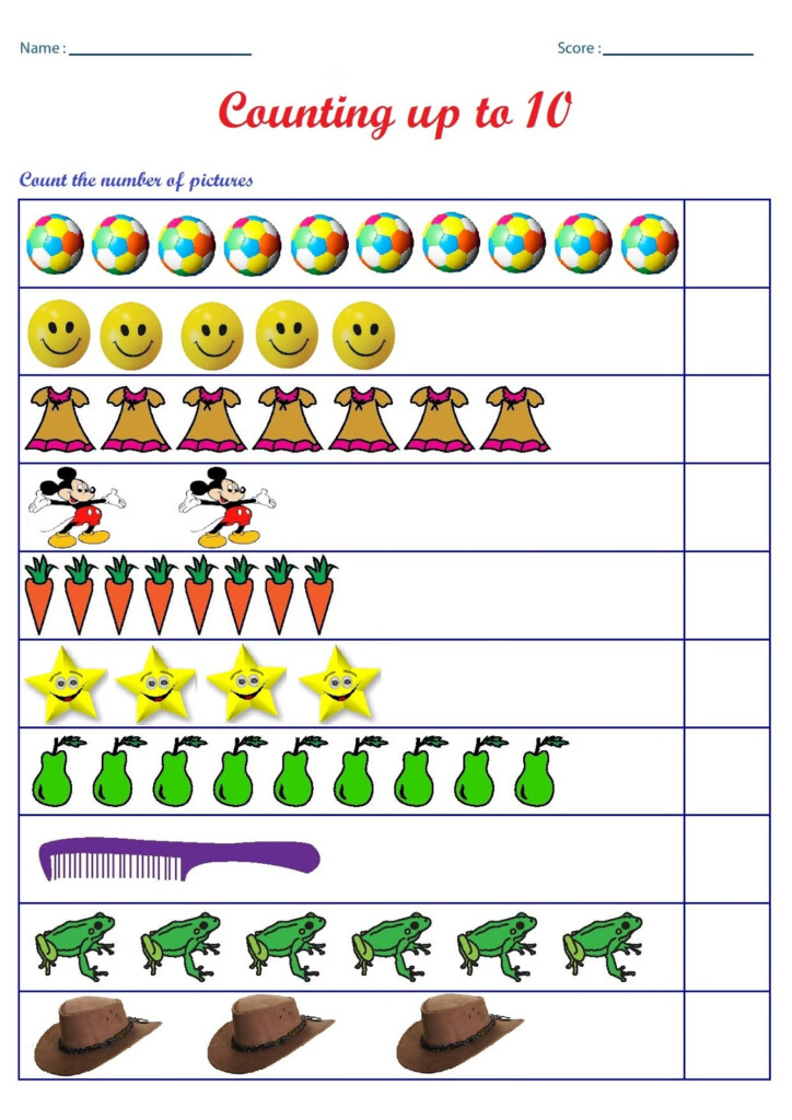 Kindergarten Worksheets Counting Worksheets Count The Number Of 