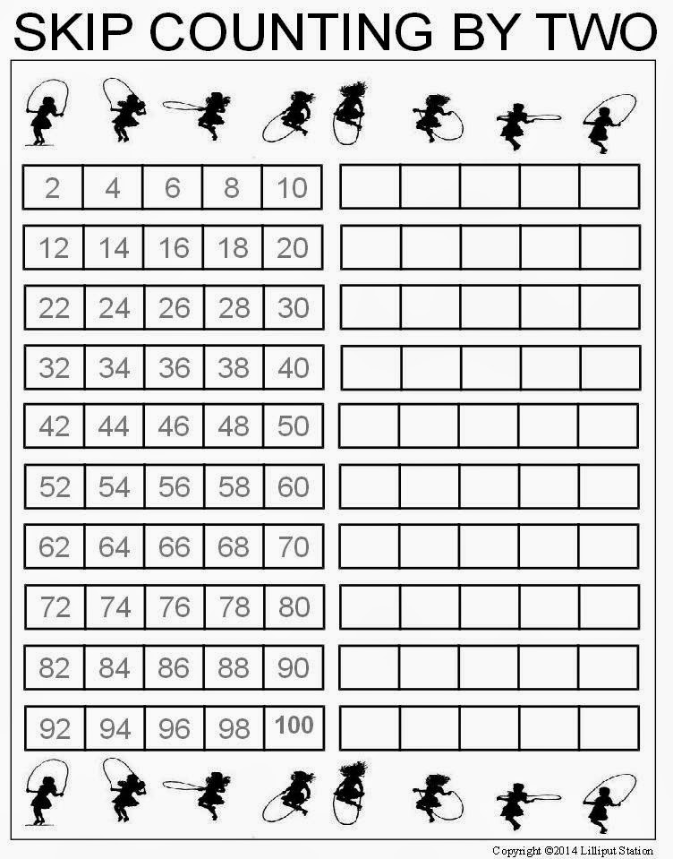 Lilliput Station Skip Counting Worksheets For 2 s And 5 s freebie 