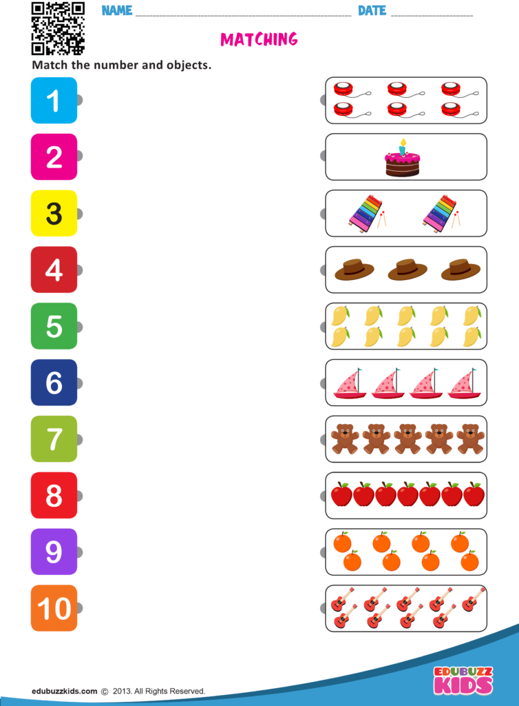 MATCHING Kindergarten Math Worksheets Free Kindergarten Math 