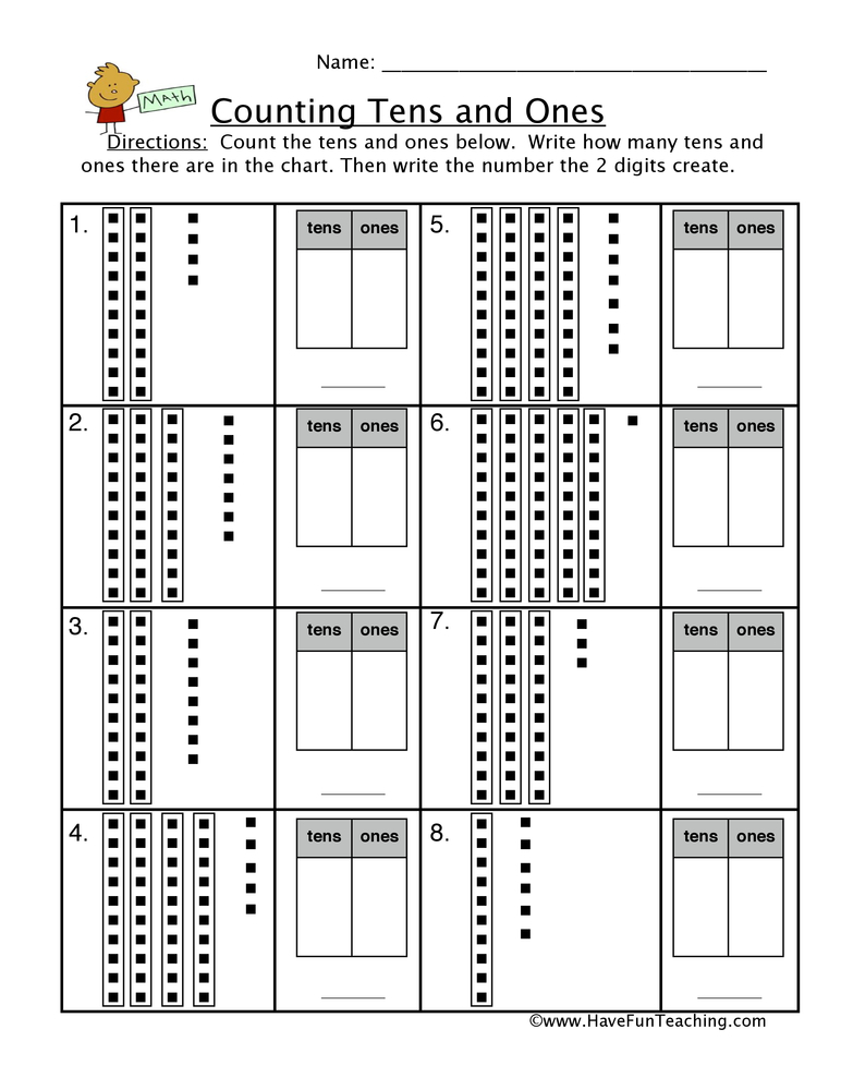 Math Counting Worksheets Resources