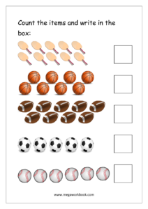 Math Worksheet Count And Write 1 10 - CountingWorksheets.com