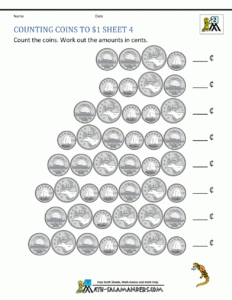 Free Counting Canadian Money Worksheets - CountingWorksheets.com