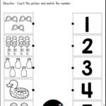 Number 1 20 Count Match Counting Worksheets For Kindergarten