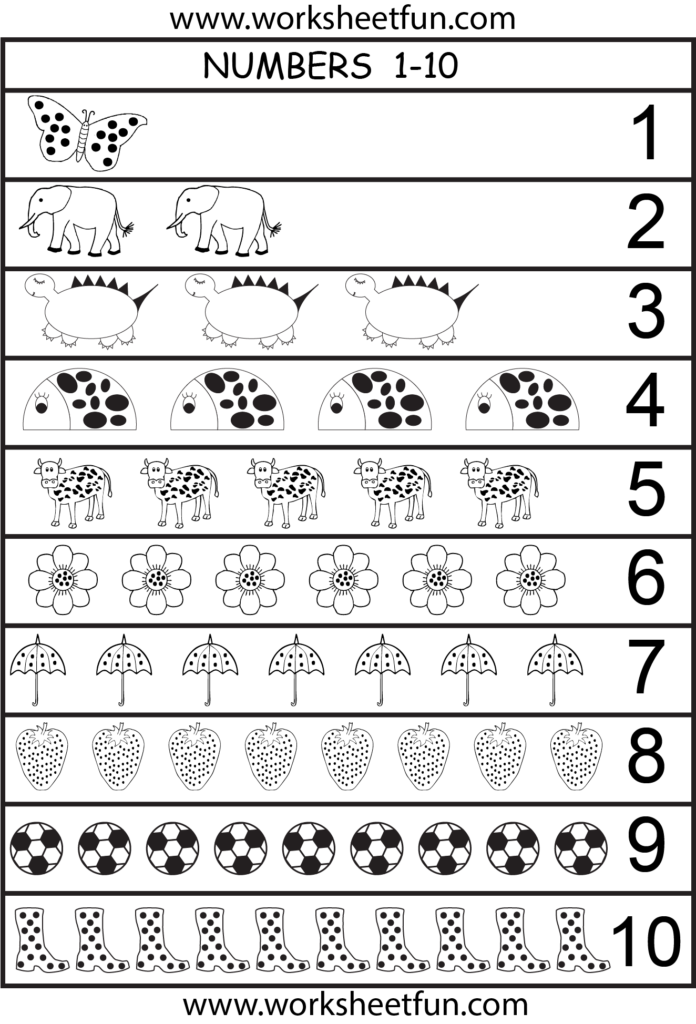 Number Chart 1 10 1 Worksheet FREE Printable Worksheets Worksheetfun