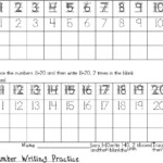 Number Writing 1 20 Writing Numbers Preschool Math Lessons Writing