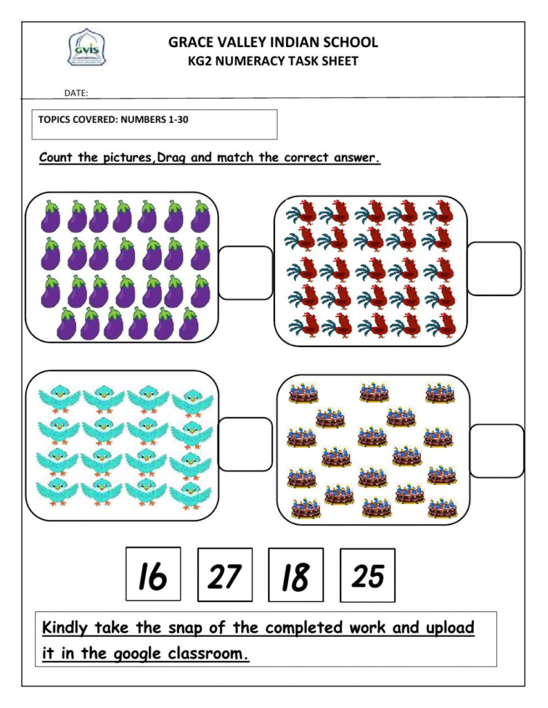 Numbers 1 30 Online Worksheet