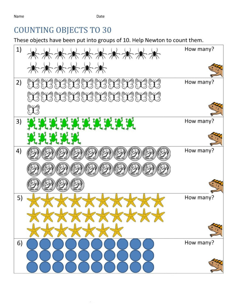 Numbers 1 30 Worksheet Best Counting Objects Counting Worksheets 