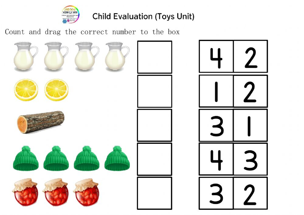 Numbers 1 4 Evaluation Worksheet