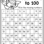 Numbers To 100 Worksheet For First Grade Fill In The Missing Numbers