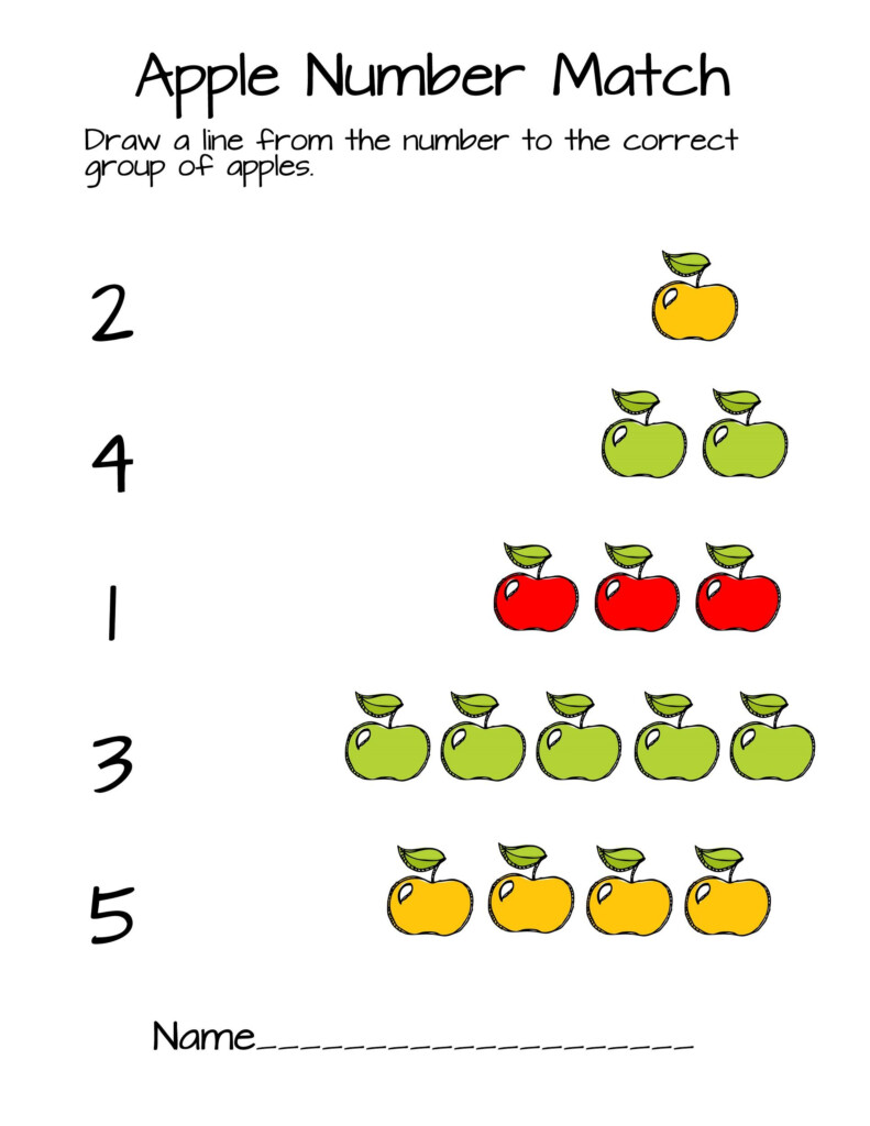 Pre K Number Worksheets Apple Counting K5 Worksheets Pre K 